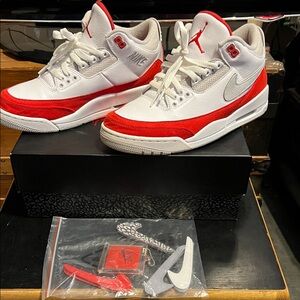 AIR JORDAN 3 TINKER AIR MAX 1 UNIVERSITY RED SIZE 9 OG BOX